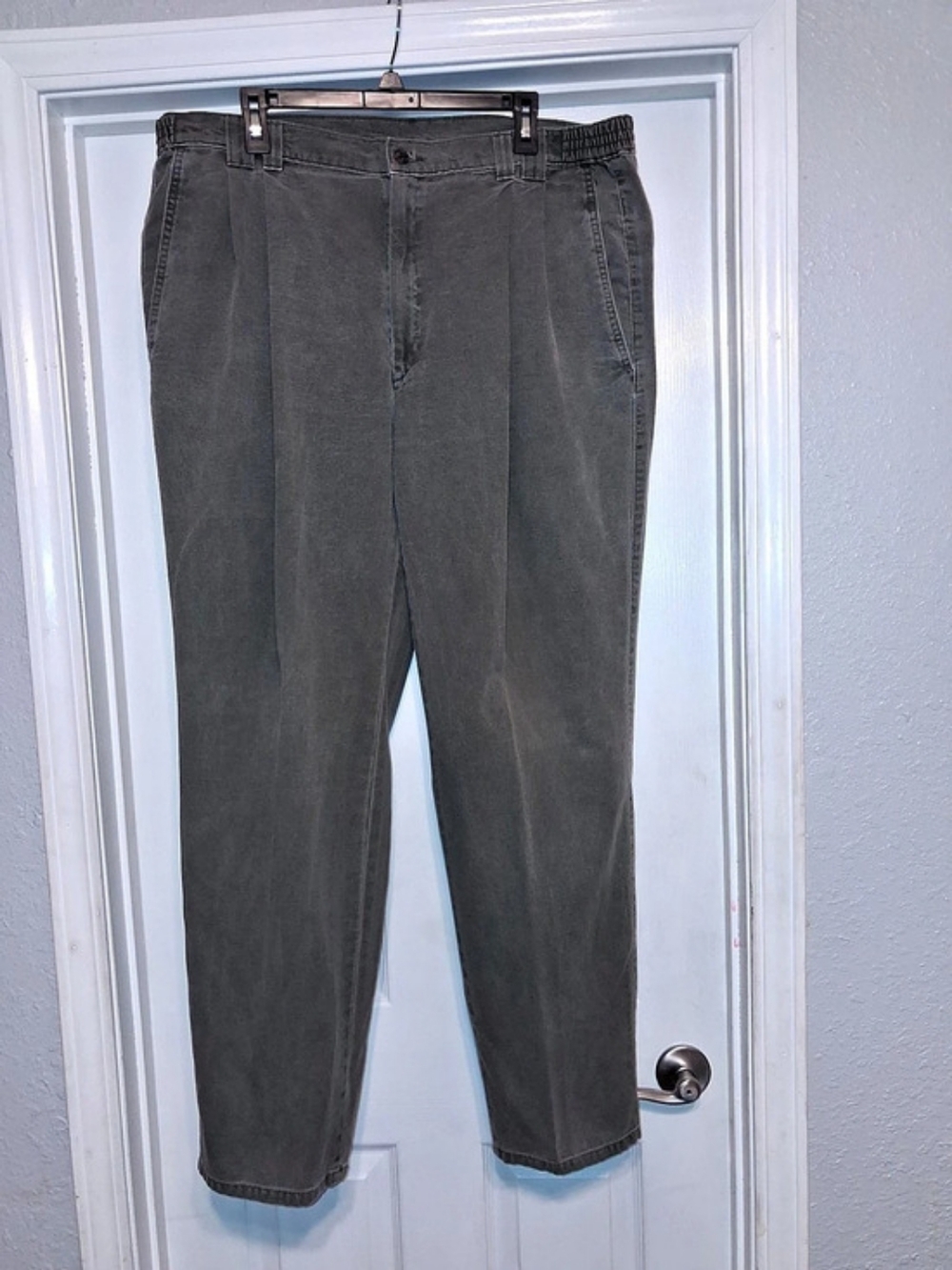 Vintage Savane Process 2000 Straight Leg Cotton Pants Gray Size 42x32